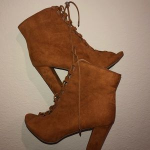 Suede booties